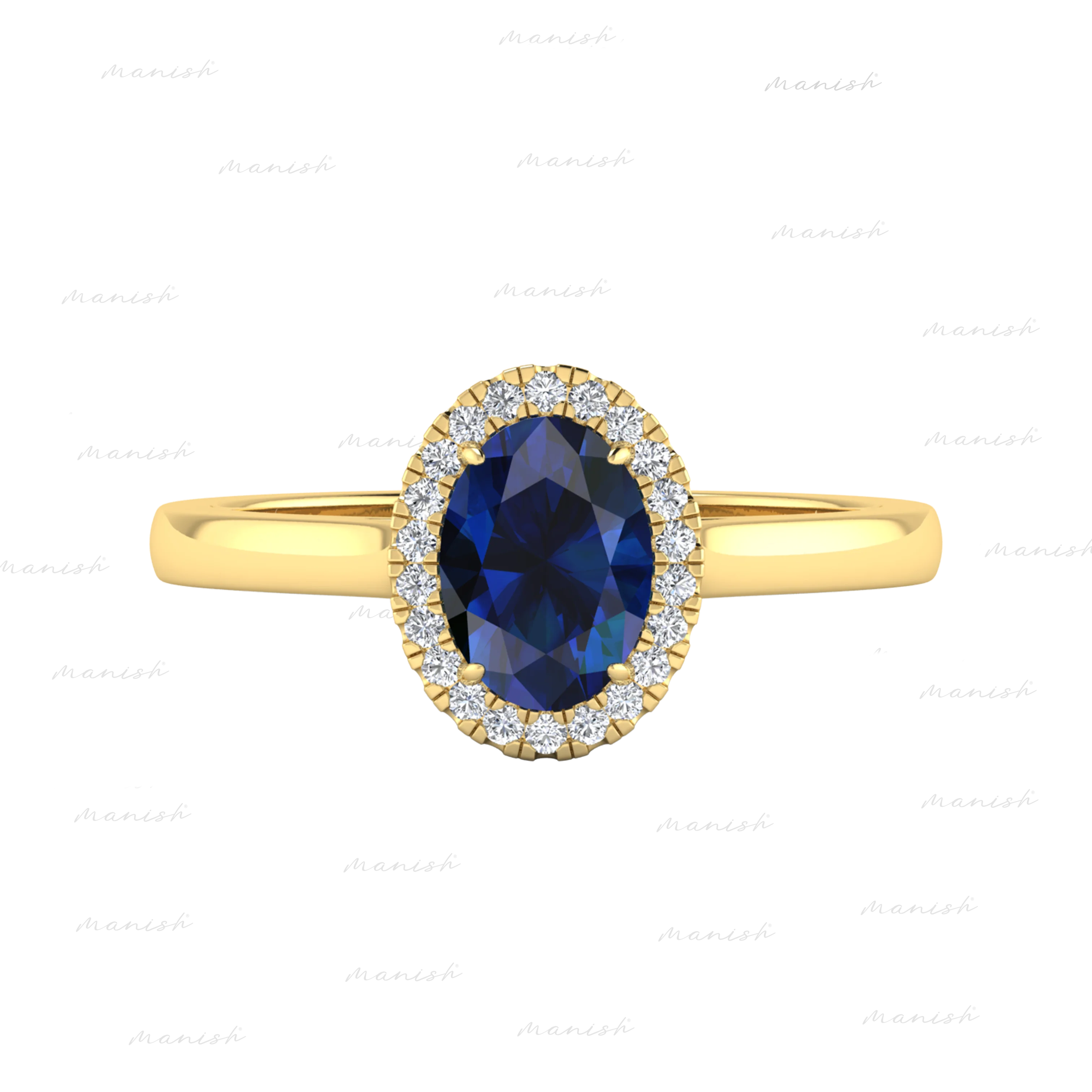 Eden Diamond and Blue Sapphire Ring